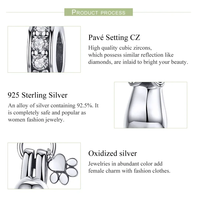 (immagine per) Charm Pendente tipo Pandora Gatto appiccicoso - SCC930 - Visualizza 7