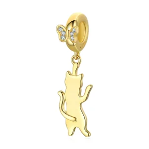 (immagine per) Charm Pendente tipo Pandora Gatto svolazzante - SCC2050