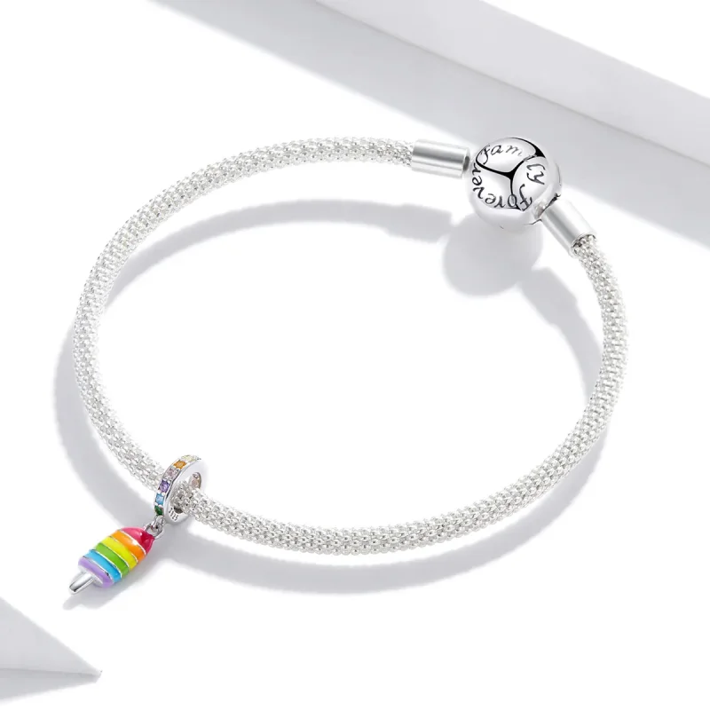 (immagine per) Charm Pendente tipo Pandora Gelato Arcobaleno - BSC351 - Visualizza 2