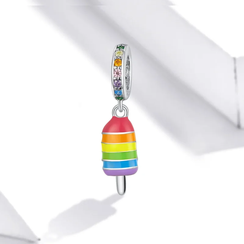 (immagine per) Charm Pendente tipo Pandora Gelato Arcobaleno - BSC351 - Visualizza 4