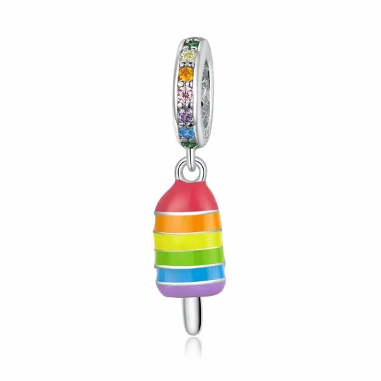 (immagine per) Charm Pendente tipo Pandora Gelato Arcobaleno - BSC351
