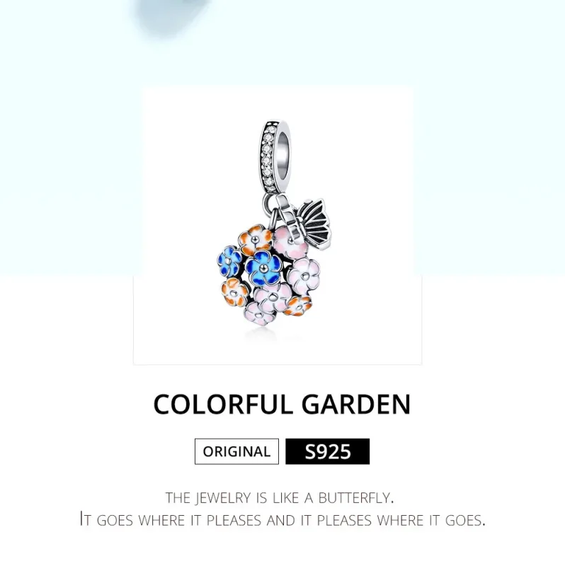 (immagine per) Charm Pendente tipo Pandora Giardino colorato - SCC1702 - Visualizza 6