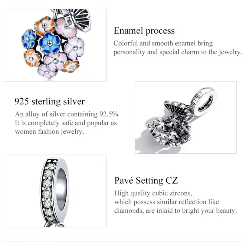 (immagine per) Charm Pendente tipo Pandora Giardino colorato - SCC1702 - Visualizza 7