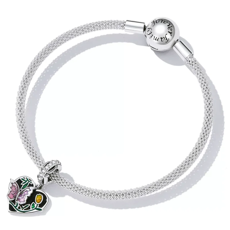 (immagine per) Charm Pendente tipo Pandora Giardino dell'amore delle farfalle - SCC2248 - Visualizza 5