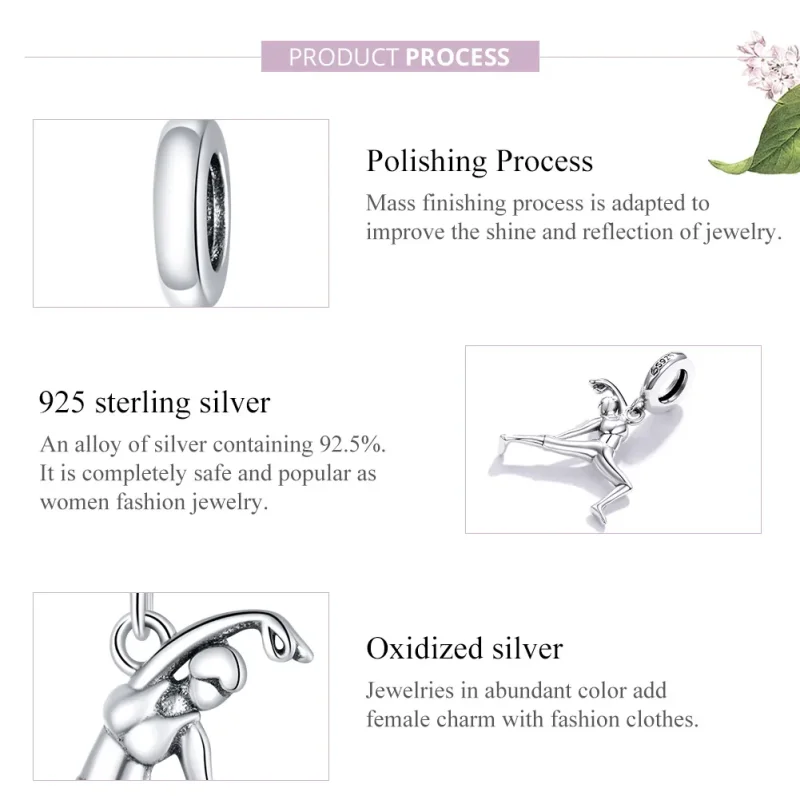 (immagine per) Charm Pendente tipo Pandora Ginnastica - BSC386 - Visualizza 8