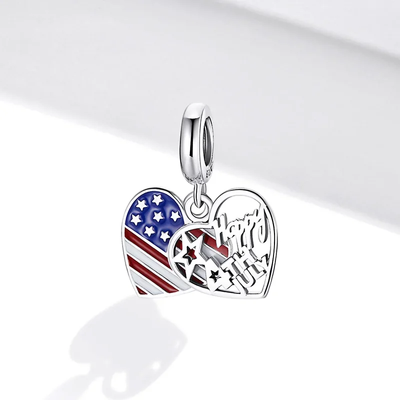 (immagine per) Charm Pendente tipo Pandora Giorno dell'indipendenza americana - SCC1884 - Visualizza 2