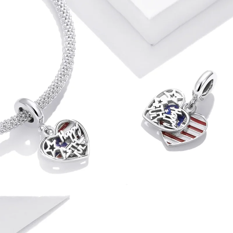 (immagine per) Charm Pendente tipo Pandora Giorno dell'indipendenza americana - SCC1884 - Visualizza 4
