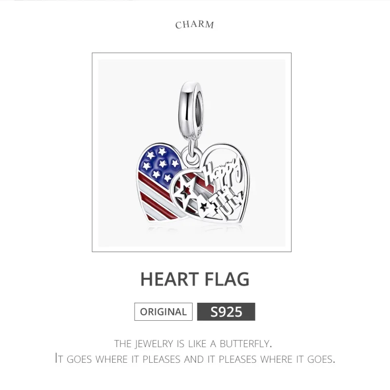 (immagine per) Charm Pendente tipo Pandora Giorno dell'indipendenza americana - SCC1884 - Visualizza 6