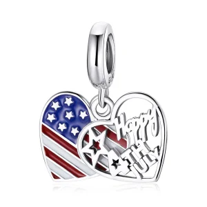(immagine per) Charm Pendente tipo Pandora Giorno dell'indipendenza americana - SCC1884