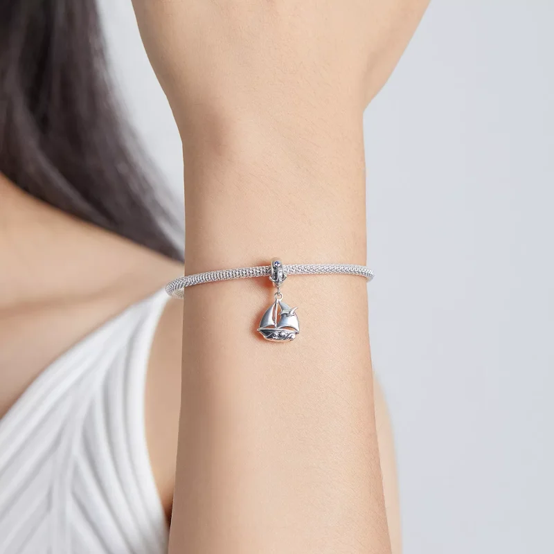 (immagine per) Charm Pendente tipo Pandora Giramondo - Vela - SCC2029 - Visualizza 5