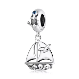 (immagine per) Charm Pendente tipo Pandora Giramondo - Vela - SCC2029