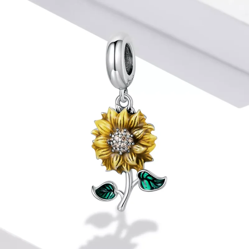 (immagine per) Charm Pendente tipo Pandora Girasole - SCC2079 - Visualizza 2