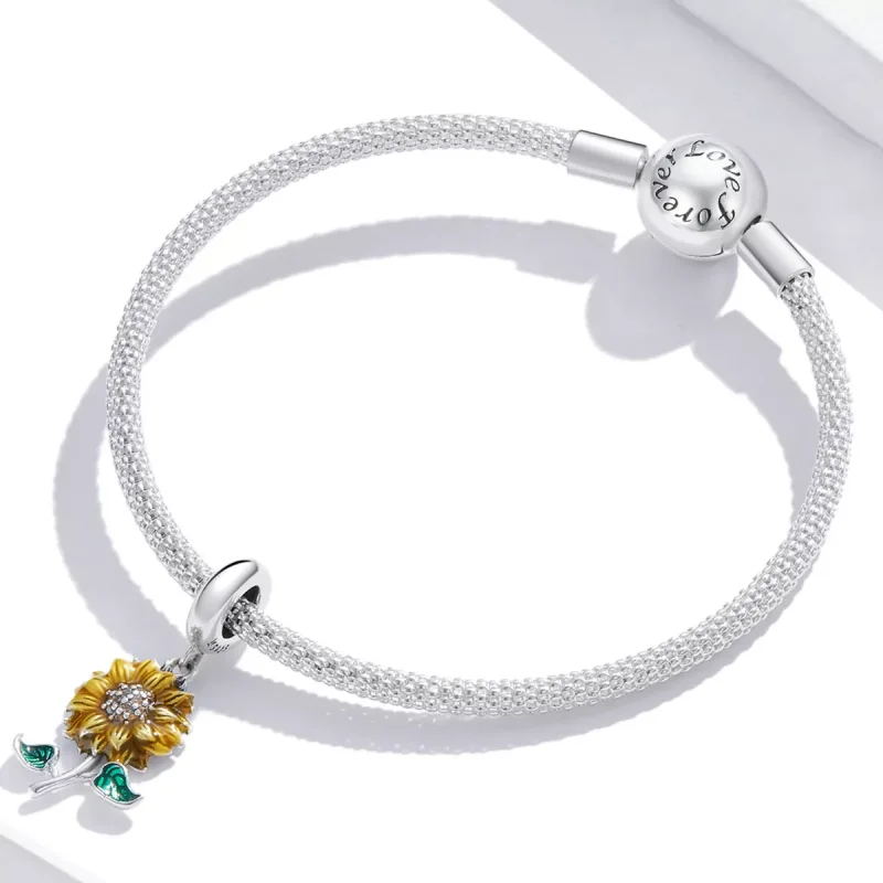 (immagine per) Charm Pendente tipo Pandora Girasole - SCC2079 - Visualizza 3
