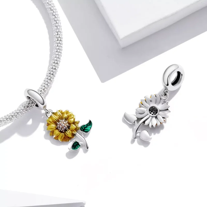 (immagine per) Charm Pendente tipo Pandora Girasole - SCC2079 - Visualizza 4