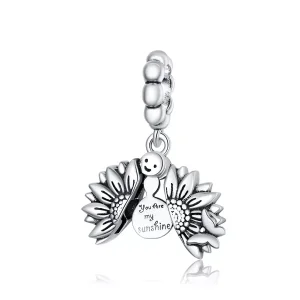 (immagine per) Charm Pendente tipo Pandora Girasole sorridente - SCC1661