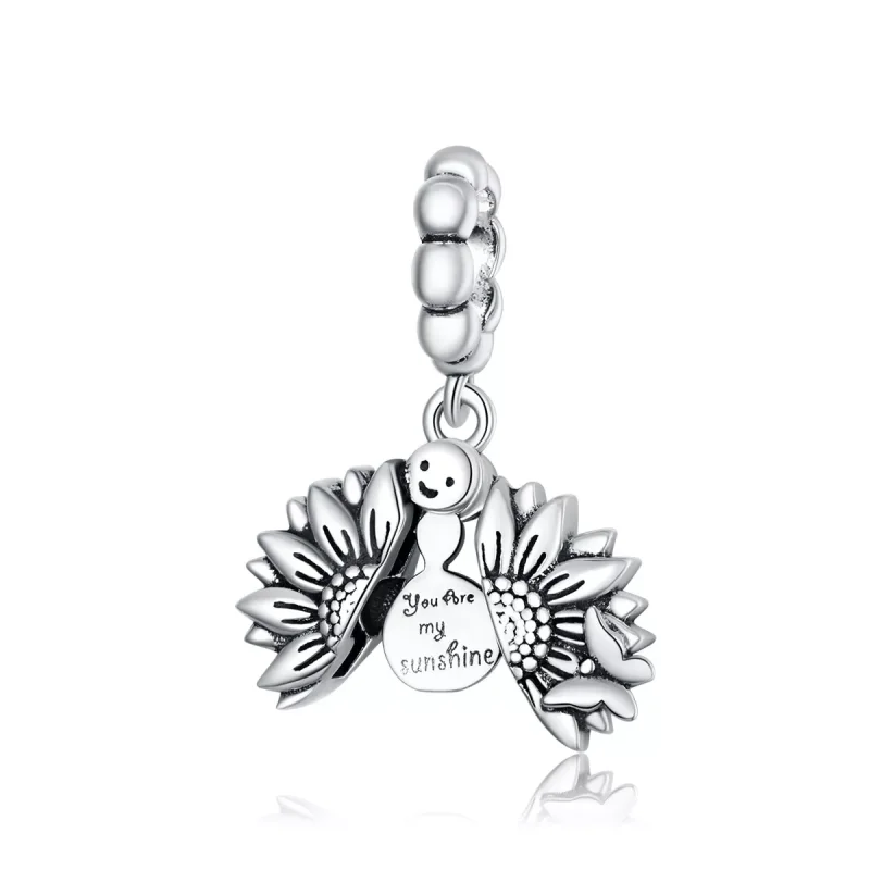 (immagine per) Charm Pendente tipo Pandora Girasole sorridente - SCC1661