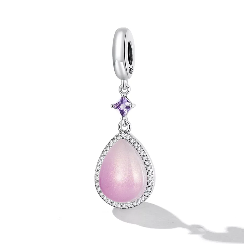 (immagine per) Charm Pendente tipo Pandora Goccia d'acqua rosa - SCC2272 - Visualizza 2