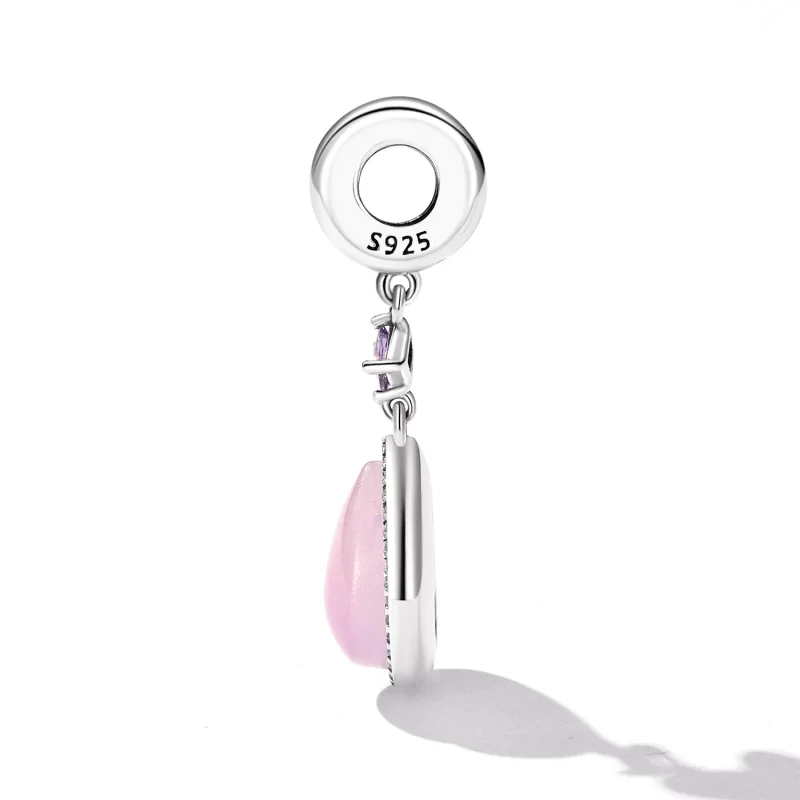 (immagine per) Charm Pendente tipo Pandora Goccia d'acqua rosa - SCC2272 - Visualizza 3