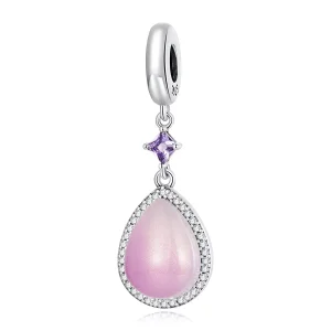 (immagine per) Charm Pendente tipo Pandora Goccia d'acqua rosa - SCC2272