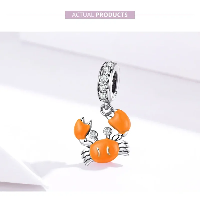 (immagine per) Charm Pendente tipo Pandora Granchio estivo - BSC076 - Visualizza 7