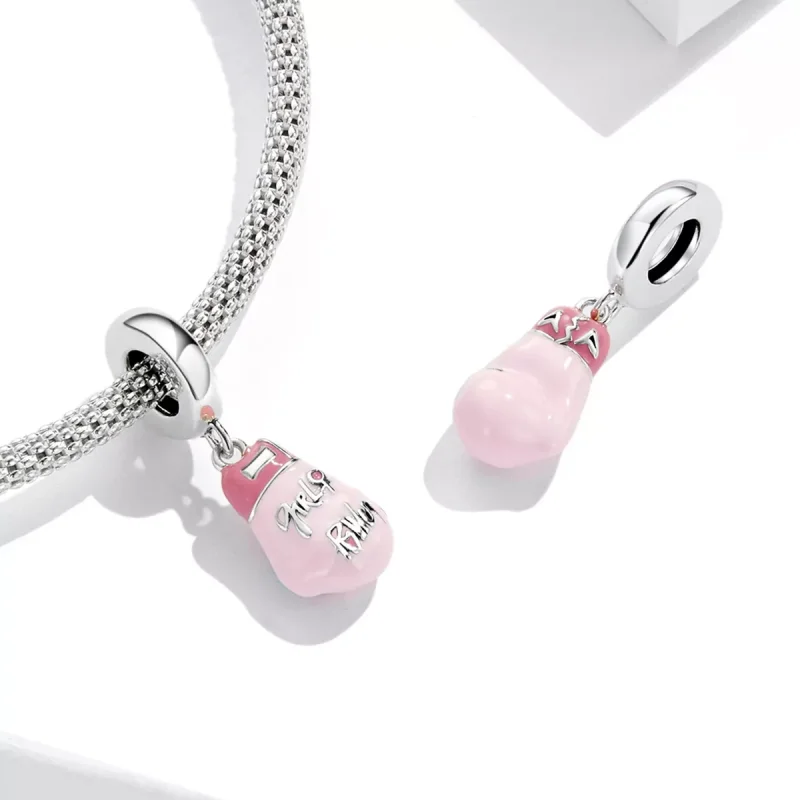 (immagine per) Charm Pendente tipo Pandora Guanti da boxe rosa - SCC2148 - Visualizza 4