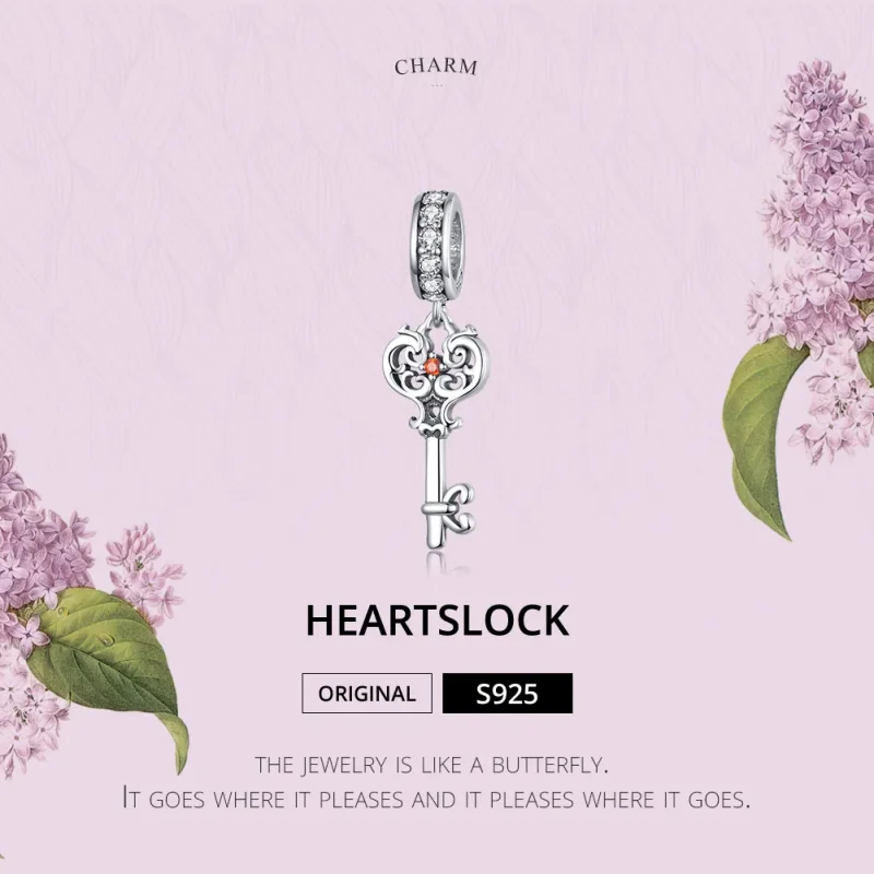 (immagine per) Charm Pendente tipo Pandora Heartlock - BSC092 - Visualizza 5