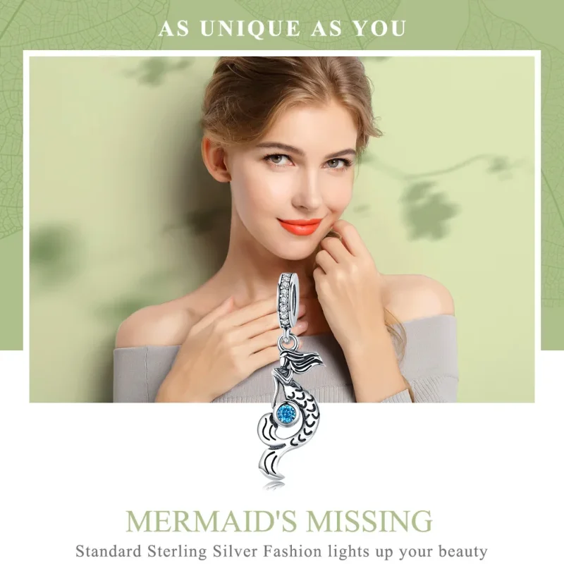 (immagine per) Charm Pendente tipo Pandora Il pensiero delle sirene - SCC824 - Visualizza 6