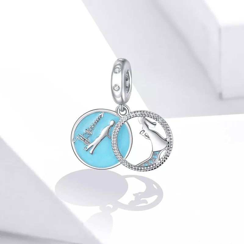 (immagine per) Charm Pendente tipo Pandora Incontro romantico - BSC312 - Visualizza 2