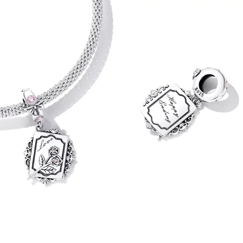 (immagine per) Charm Pendente tipo Pandora Invito Rosa - SCC2262 - Visualizza 5