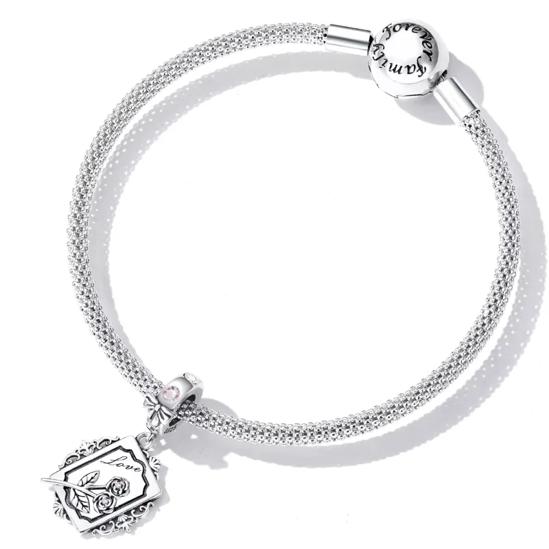 (immagine per) Charm Pendente tipo Pandora Invito Rosa - SCC2262 - Visualizza 6