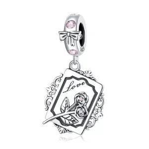(immagine per) Charm Pendente tipo Pandora Invito Rosa - SCC2262