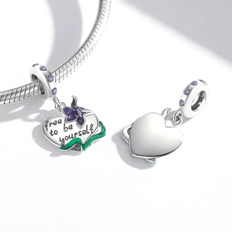 (immagine per) Charm Pendente tipo Pandora Iris viola potere-amore femminile - SCC2143 - Visualizza 4