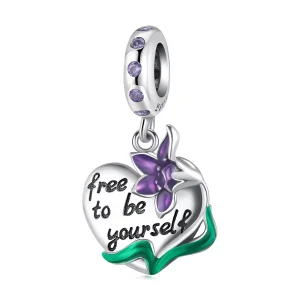 (immagine per) Charm Pendente tipo Pandora Iris viola potere-amore femminile - SCC2143