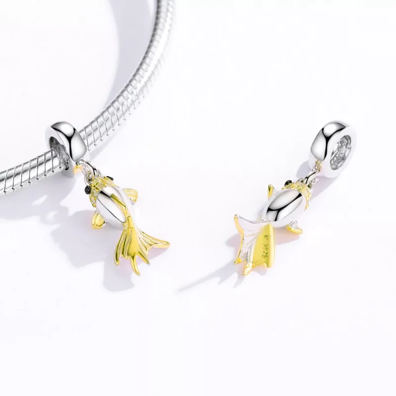 (immagine per) Charm Pendente tipo Pandora Koi d'oro - BSC127 - Visualizza 4