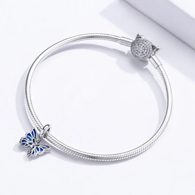(immagine per) Charm Pendente tipo Pandora La farfalla - BSC149 - Visualizza 3