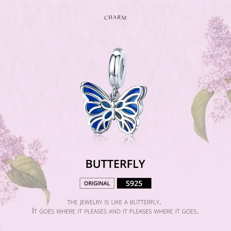 (immagine per) Charm Pendente tipo Pandora La farfalla - BSC149 - Visualizza 6
