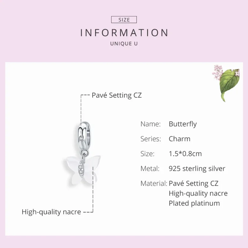 (immagine per) Charm Pendente tipo Pandora La farfalla - SCC1414 - Visualizza 7