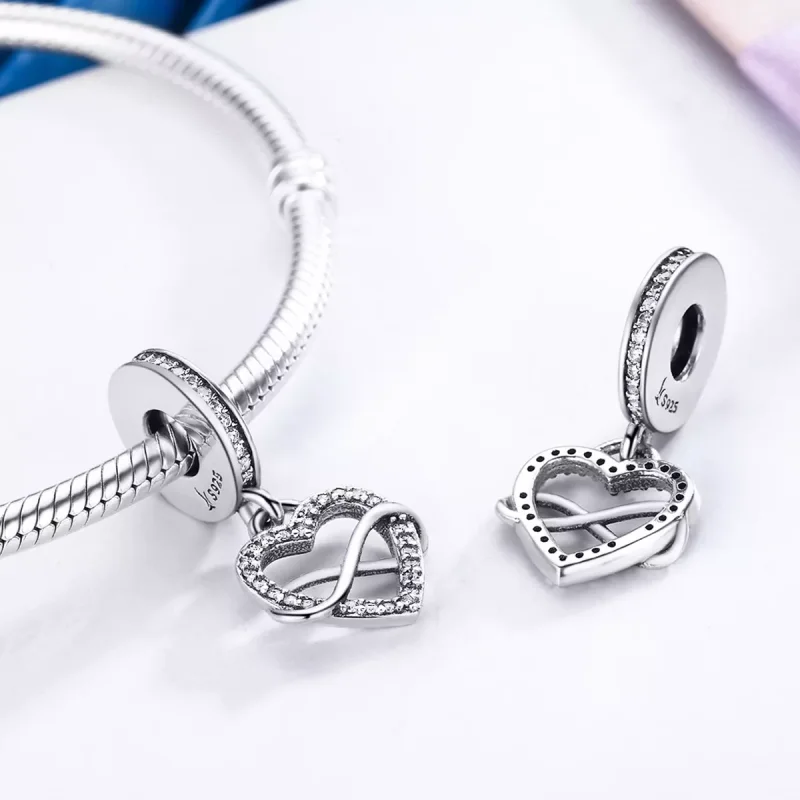 (immagine per) Charm Pendente tipo Pandora L'amore non conosce limiti - SCC261 - Visualizza 4