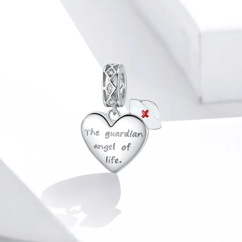 (immagine per) Charm Pendente tipo Pandora L'angelo custode della vita - BSC307 - Visualizza 2