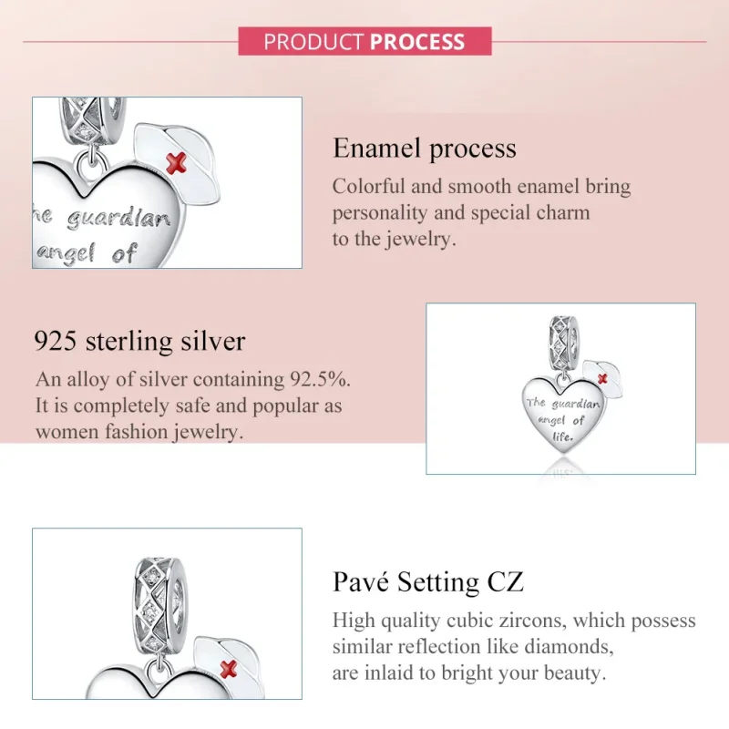 (immagine per) Charm Pendente tipo Pandora L'angelo custode della vita - BSC307 - Visualizza 7