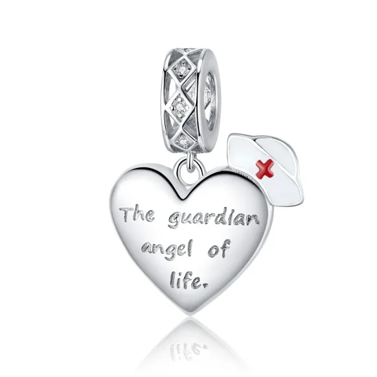 (immagine per) Charm Pendente tipo Pandora L'angelo custode della vita - BSC307
