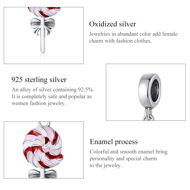 (immagine per) Charm Pendente tipo Pandora Lecca-lecca - SCC1491 - Visualizza 7