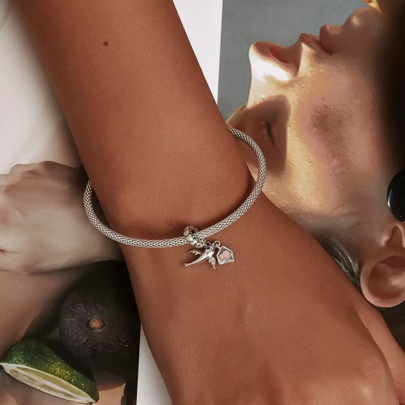 (immagine per) Charm Pendente tipo Pandora Lettera d'amore del piccione volante - BSC573 - Visualizza 5