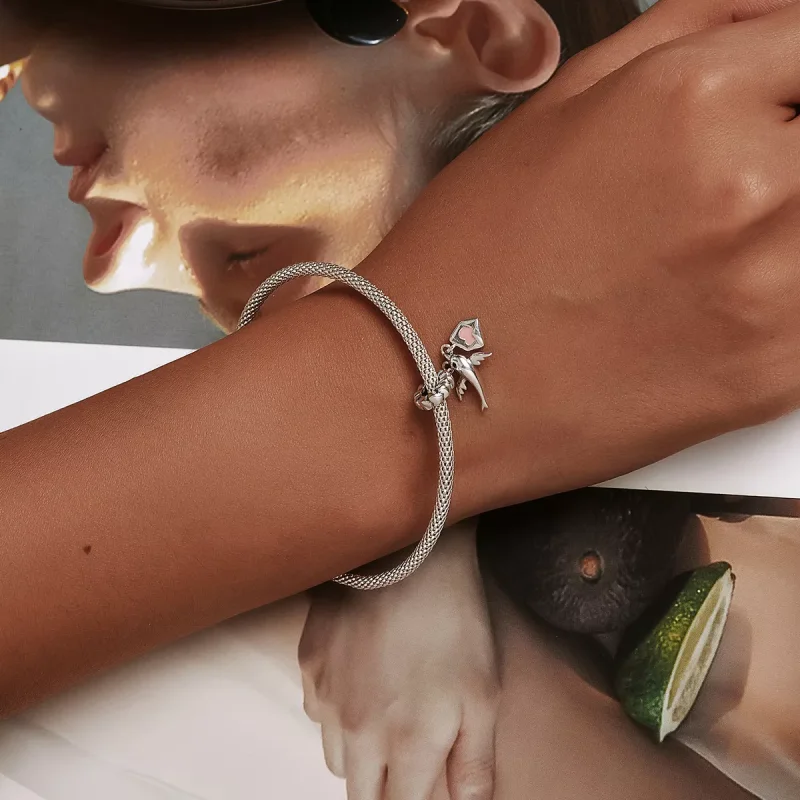 (immagine per) Charm Pendente tipo Pandora Lettera d'amore del piccione volante - BSC573 - Visualizza 6