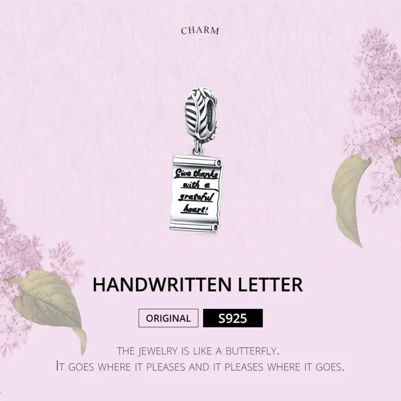 (immagine per) Charm Pendente tipo Pandora Lettera scritta a mano - SCC1605 - Visualizza 6
