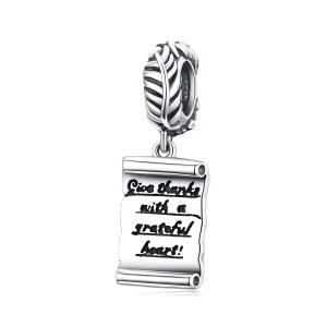 Charm Pendente tipo Pandora Lettera scritta a mano - SCC1605 (immagine per) Charm Pendente tipo Pandora Lettera scritta a mano - SCC1605