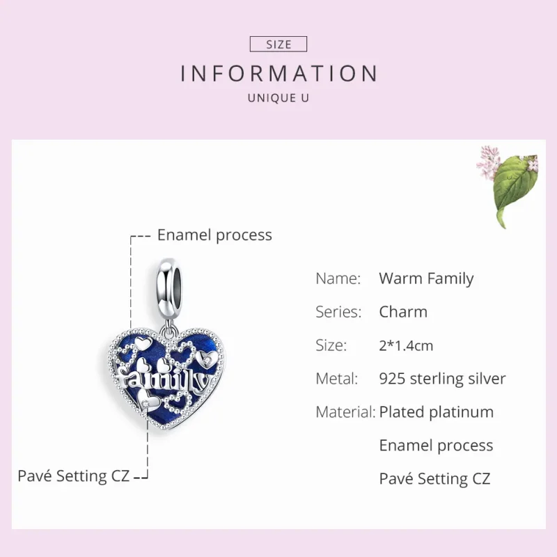 (immagine per) Charm Pendente tipo Pandora Lettere di famiglia - BSC293 - Visualizza 7