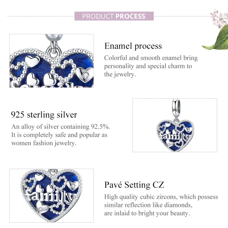 (immagine per) Charm Pendente tipo Pandora Lettere di famiglia - BSC293 - Visualizza 8
