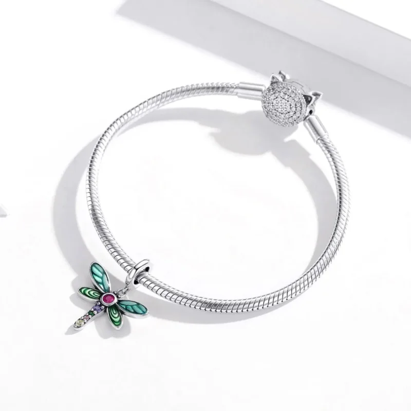 (immagine per) Charm Pendente tipo Pandora Libellula brillante - SCC1706 - Visualizza 3