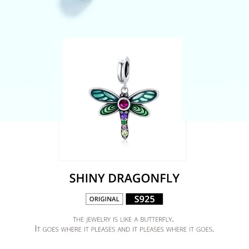 (immagine per) Charm Pendente tipo Pandora Libellula brillante - SCC1706 - Visualizza 6